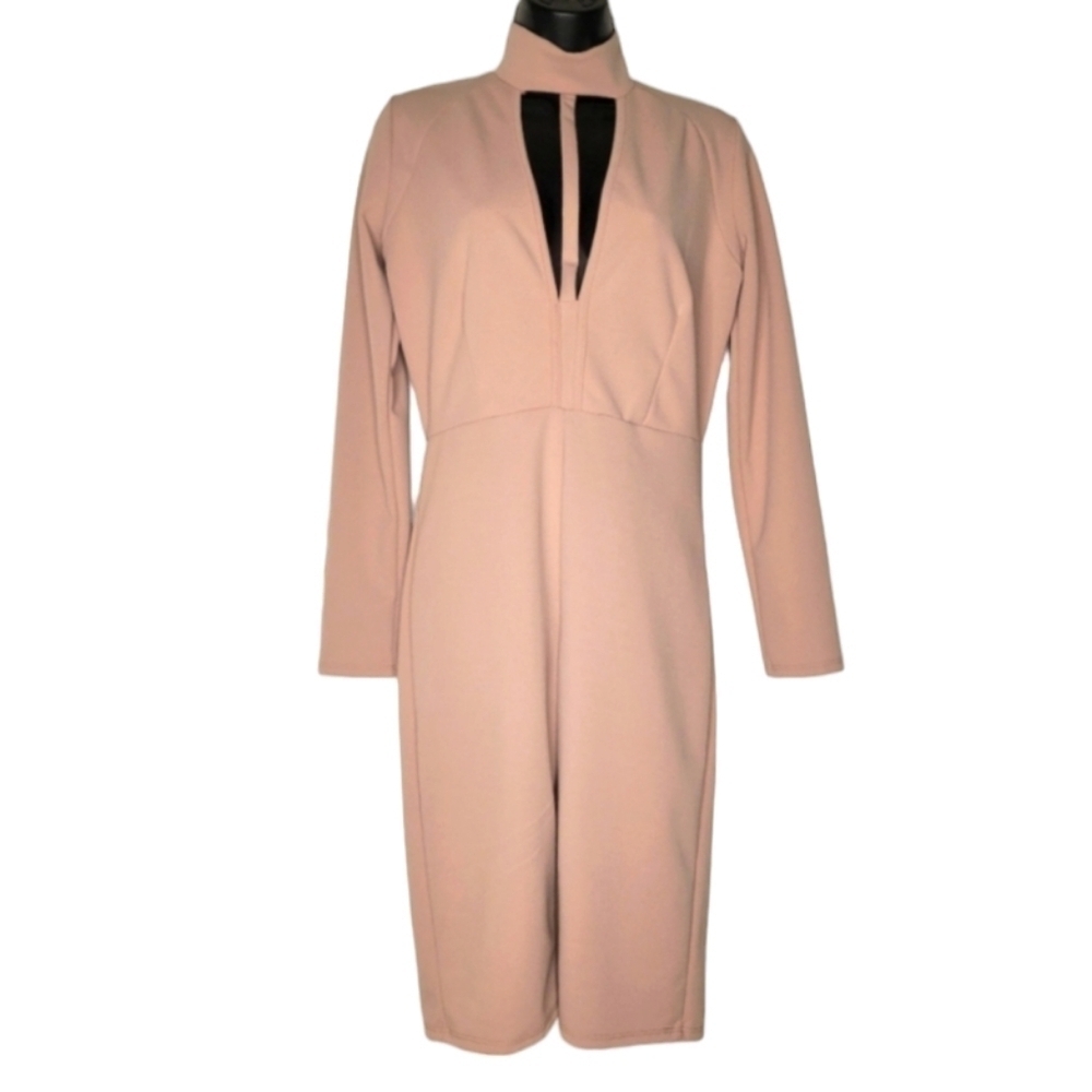 Knee Length B Cut Blush Pink Dusty Rose  Jumpsuit
